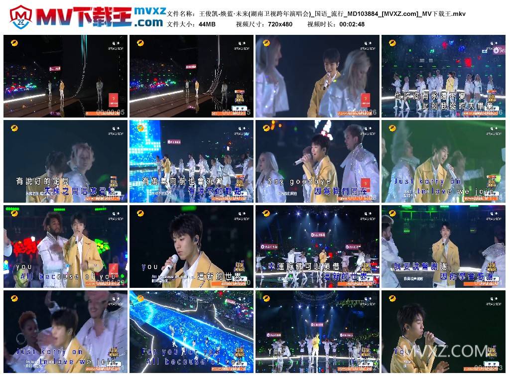 王俊凯-焕蓝·未来(湖南卫视跨年演唱会)_国语_流行_MD103884